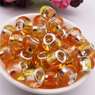 10 τμχ Νέες χάντρες Cat Eye 5mm Μεγάλη Τρύπα Στρογγυλές Χαλαρές Χάντρες Murano Spacer ταιριάζουν Pandora Βραχιόλι με αλυσίδα Κολιέ DIY Γυναικεία κοσμήματα