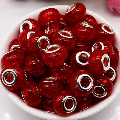 10 τμχ Νέες χάντρες Cat Eye 5mm Μεγάλη Τρύπα Στρογγυλές Χαλαρές Χάντρες Murano Spacer ταιριάζουν Pandora Βραχιόλι με αλυσίδα Κολιέ DIY Γυναικεία κοσμήματα