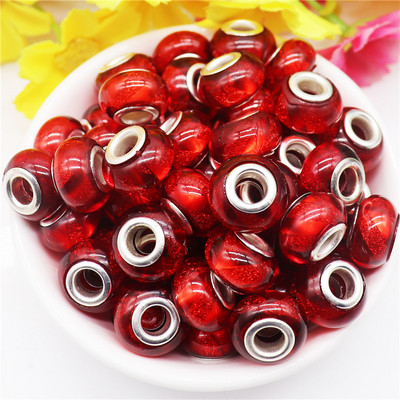 10 τμχ Νέες χάντρες Cat Eye 5mm Μεγάλη Τρύπα Στρογγυλές Χαλαρές Χάντρες Murano Spacer ταιριάζουν Pandora Βραχιόλι με αλυσίδα Κολιέ DIY Γυναικεία κοσμήματα