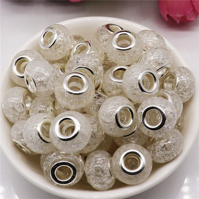 10 τμχ Νέες χάντρες Cat Eye 5mm Μεγάλη Τρύπα Στρογγυλές Χαλαρές Χάντρες Murano Spacer ταιριάζουν Pandora Βραχιόλι με αλυσίδα Κολιέ DIY Γυναικεία κοσμήματα