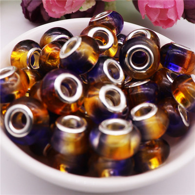 10 τμχ Νέες χάντρες Cat Eye 5mm Μεγάλη Τρύπα Στρογγυλές Χαλαρές Χάντρες Murano Spacer ταιριάζουν Pandora Βραχιόλι με αλυσίδα Κολιέ DIY Γυναικεία κοσμήματα
