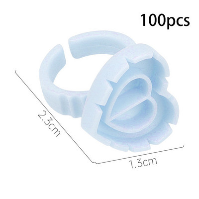 Veleprodaja 50/100kom jednokratnih ljepila za trepavice Spremnik za držač prstenova za čašu Pigment za tetovažu Alati za nadogradnju trepavica Pribor za trepavice