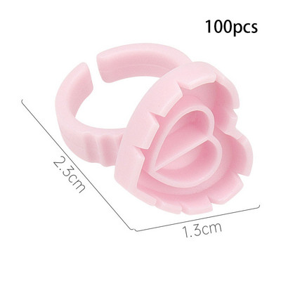 Veleprodaja 50/100kom jednokratnih ljepila za trepavice Spremnik za držač prstenova za čašu Pigment za tetovažu Alati za nadogradnju trepavica Pribor za trepavice