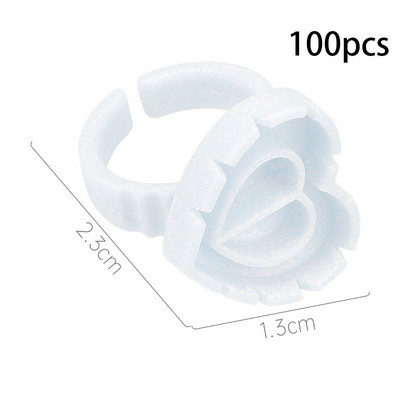 Veleprodaja 50/100kom jednokratnih ljepila za trepavice Spremnik za držač prstenova za čašu Pigment za tetovažu Alati za nadogradnju trepavica Pribor za trepavice