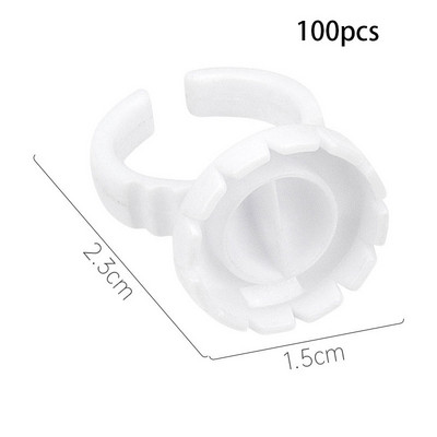 Veleprodaja 50/100kom jednokratnih ljepila za trepavice Spremnik za držač prstenova za čašu Pigment za tetovažu Alati za nadogradnju trepavica Pribor za trepavice