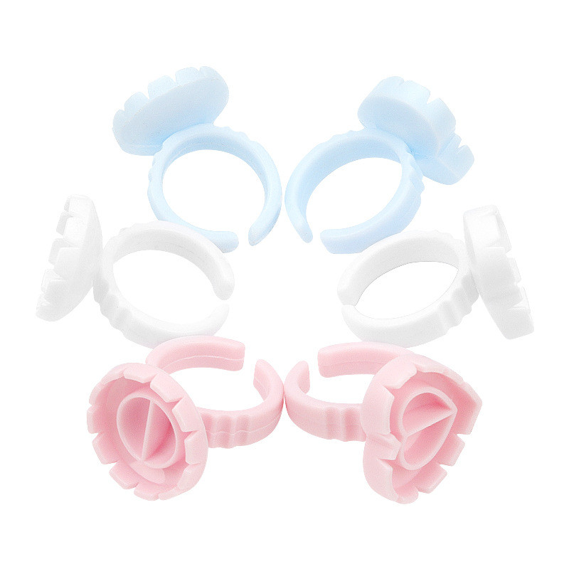 Veleprodaja 50/100kom jednokratnih ljepila za trepavice Spremnik za držač prstenova za čašu Pigment za tetovažu Alati za nadogradnju trepavica Pribor za trepavice