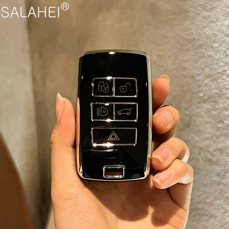Carcasă pentru chei de mașină, acoperire completă, carcasă de la distanță pentru Land Rover Range Rover Evoque Discovery Sport Velar pentru accesorii Jaguar XE E-PACE XF