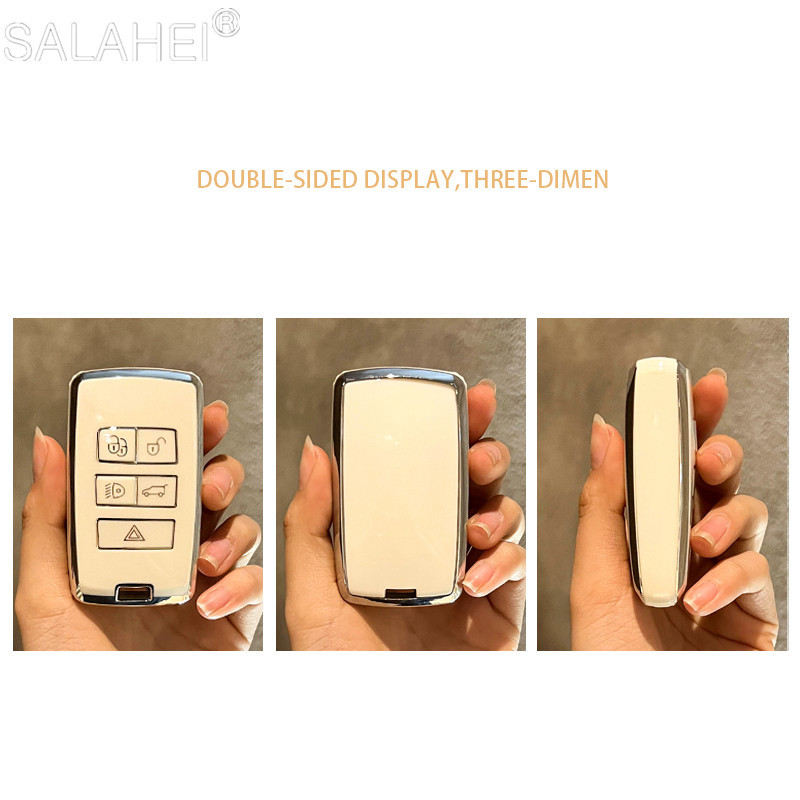 Carcasă pentru chei de mașină, acoperire completă, carcasă de la distanță pentru Land Rover Range Rover Evoque Discovery Sport Velar pentru accesorii Jaguar XE E-PACE XF