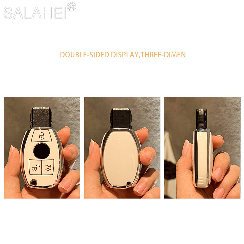 Κάλυμμα θήκης κλειδιού αυτοκινήτου TPU με 3 κουμπιά Κέλυφος τηλεχειριστηρίου για Mercedes Benz ACESG Class GLA CLA GLK GLC CLS W204 W463 W176 W251 W205 AMG