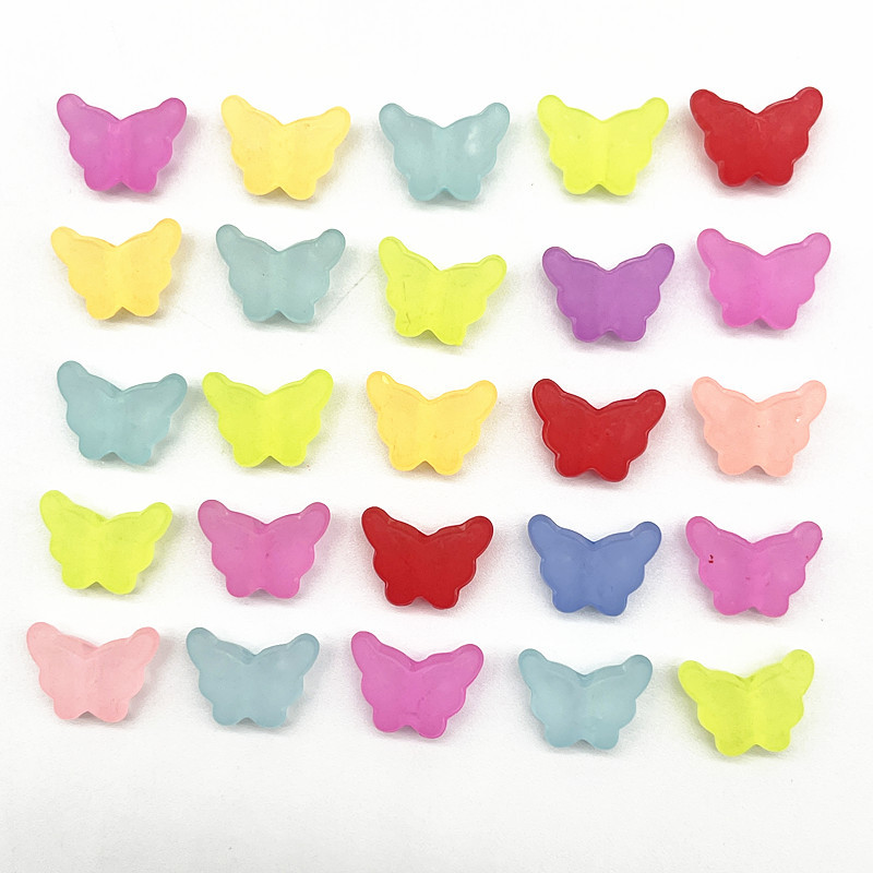 30 τμχ Ακρυλικές χάντρες πεταλούδας 16 mm Χαλαρές χάντρες για κοσμήματα που κατασκευάζουν χειροποίητα αξεσουάρ DIY (τρύπα: 2,0 mm)