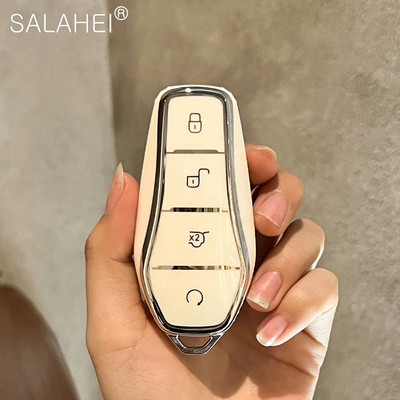 Carcasă moale TPU pentru cheie inteligentă pentru mașină, acoperire completă, suport pentru carcasă de protecție pentru BYD Song Qin Han EV Tang DM 2018-2022 Accesorii pentru telecomandă automată