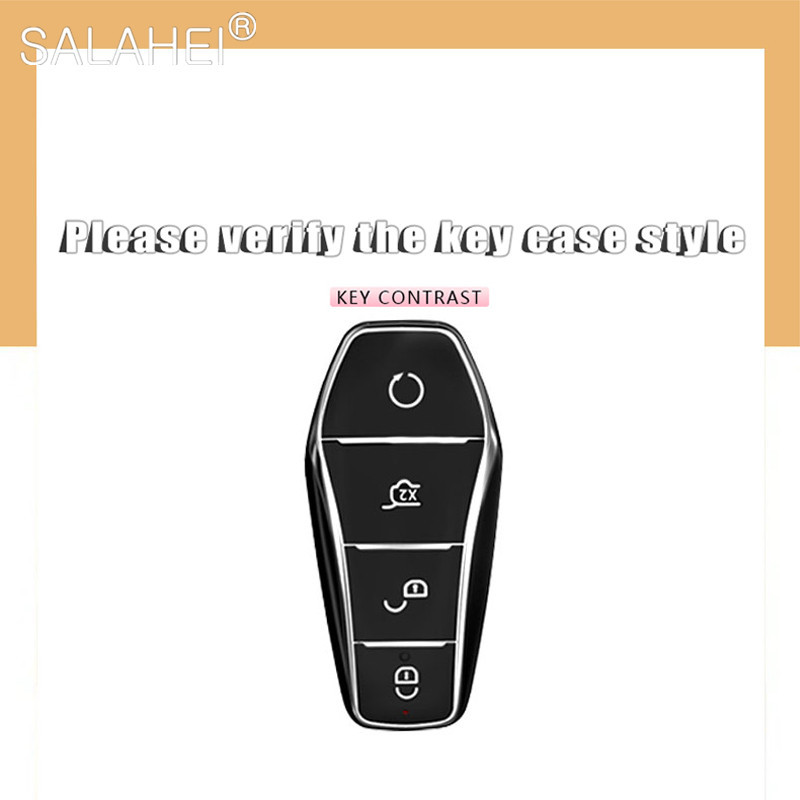 Carcasă moale TPU pentru cheie inteligentă pentru mașină, acoperire completă, suport pentru carcasă de protecție pentru BYD Song Qin Han EV Tang DM 2018-2022 Accesorii pentru telecomandă automată