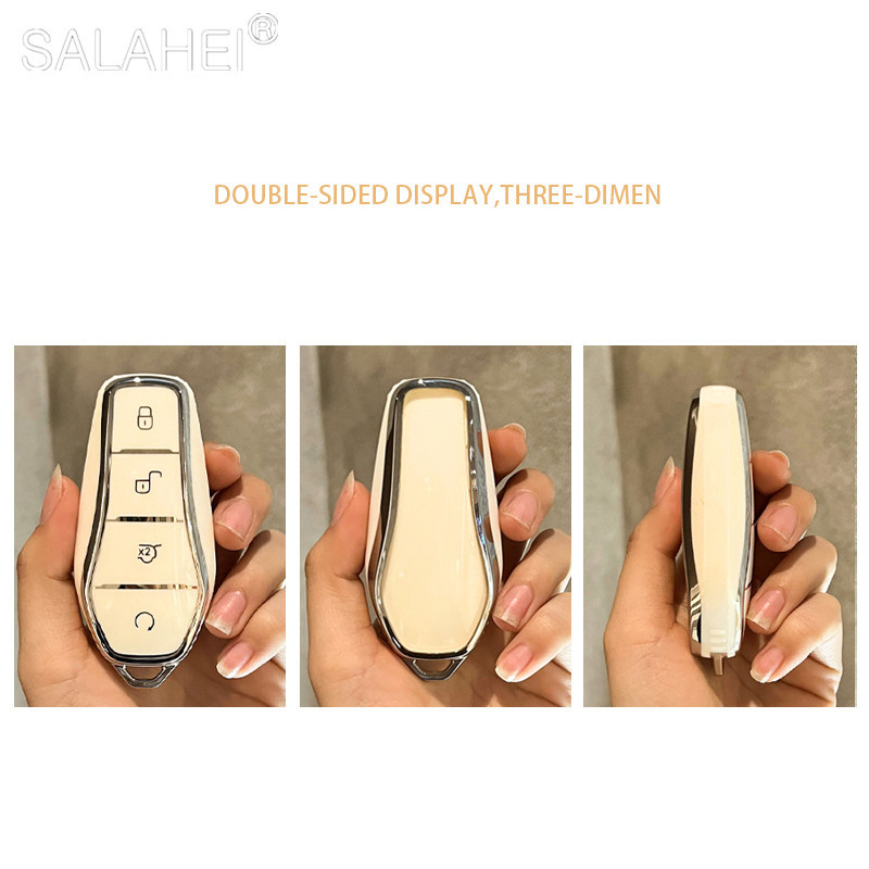 Carcasă moale TPU pentru cheie inteligentă pentru mașină, acoperire completă, suport pentru carcasă de protecție pentru BYD Song Qin Han EV Tang DM 2018-2022 Accesorii pentru telecomandă automată