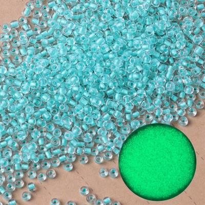 Λαμπερές γυάλινες χάντρες 3 χιλιοστών Λάμπουν στο σκοτάδι Ψάρεμα Χαλαρές χάντρες για κοσμήματα με σήμανση DIY κολιέ βραχιόλι