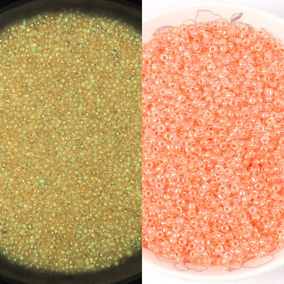 Λαμπερές γυάλινες χάντρες 3 χιλιοστών Λάμπουν στο σκοτάδι Ψάρεμα Χαλαρές χάντρες για κοσμήματα με σήμανση DIY κολιέ βραχιόλι