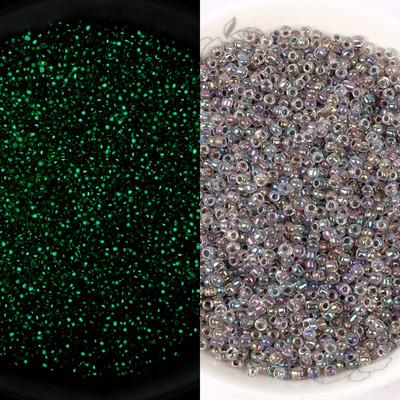 Λαμπερές γυάλινες χάντρες 3 χιλιοστών Λάμπουν στο σκοτάδι Ψάρεμα Χαλαρές χάντρες για κοσμήματα με σήμανση DIY κολιέ βραχιόλι