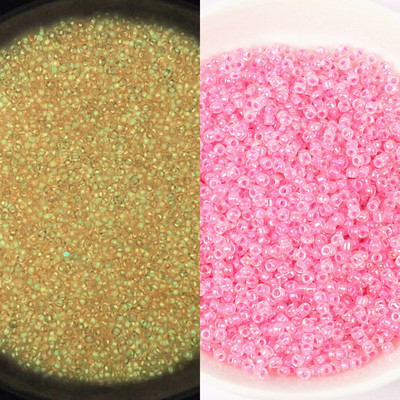 Λαμπερές γυάλινες χάντρες 3 χιλιοστών Λάμπουν στο σκοτάδι Ψάρεμα Χαλαρές χάντρες για κοσμήματα με σήμανση DIY κολιέ βραχιόλι