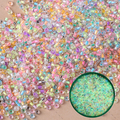 Λαμπερές γυάλινες χάντρες 3 χιλιοστών Λάμπουν στο σκοτάδι Ψάρεμα Χαλαρές χάντρες για κοσμήματα με σήμανση DIY κολιέ βραχιόλι