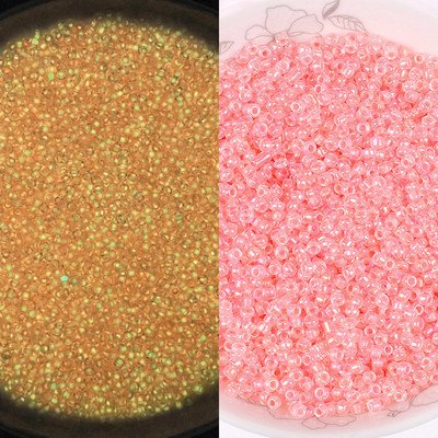 Λαμπερές γυάλινες χάντρες 3 χιλιοστών Λάμπουν στο σκοτάδι Ψάρεμα Χαλαρές χάντρες για κοσμήματα με σήμανση DIY κολιέ βραχιόλι