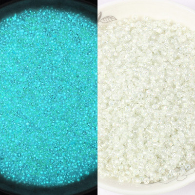 Λαμπερές γυάλινες χάντρες 3 χιλιοστών Λάμπουν στο σκοτάδι Ψάρεμα Χαλαρές χάντρες για κοσμήματα με σήμανση DIY κολιέ βραχιόλι