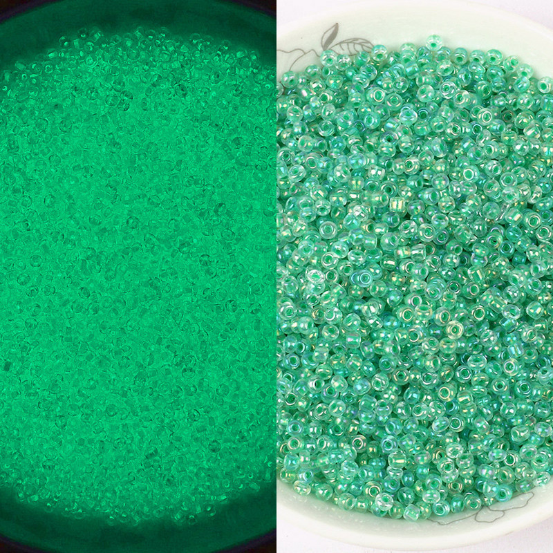 Λαμπερές γυάλινες χάντρες 3 χιλιοστών Λάμπουν στο σκοτάδι Ψάρεμα Χαλαρές χάντρες για κοσμήματα με σήμανση DIY κολιέ βραχιόλι