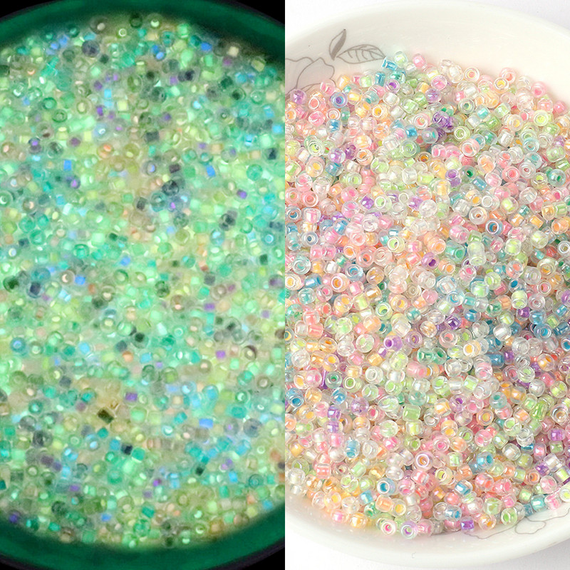 Λαμπερές γυάλινες χάντρες 3 χιλιοστών Λάμπουν στο σκοτάδι Ψάρεμα Χαλαρές χάντρες για κοσμήματα με σήμανση DIY κολιέ βραχιόλι