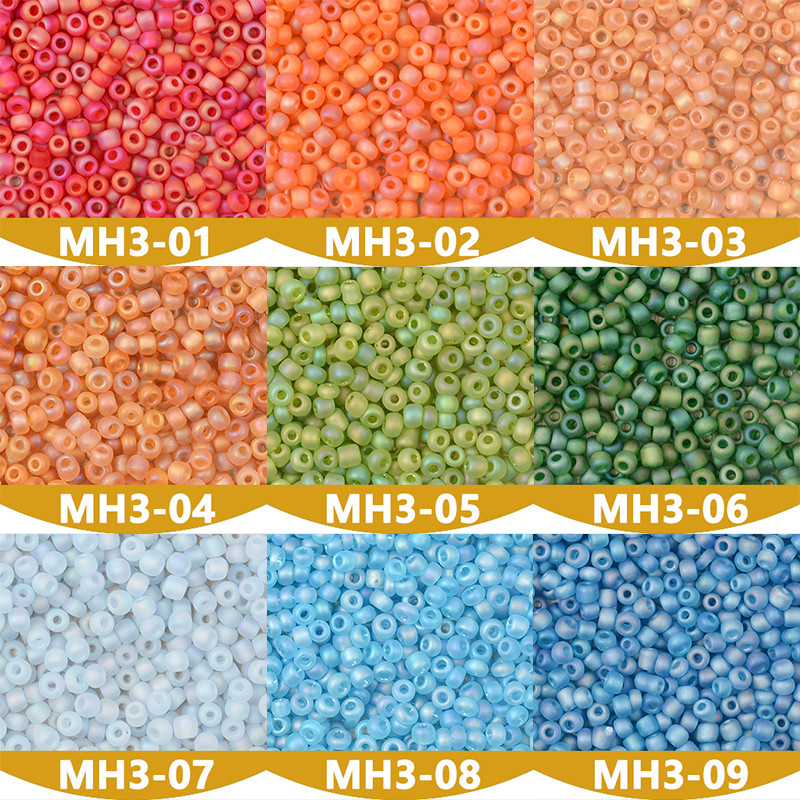 3 MM 8/0 Mat Corolful Plating šarm češke staklene perle DIY narukvica ogrlica SeedBeads za pribor za izradu nakita