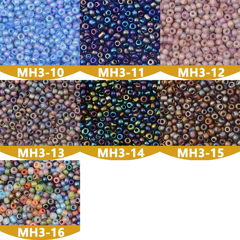 3 MM 8/0 Mat Corolful Plating šarm češke staklene perle DIY narukvica ogrlica SeedBeads za pribor za izradu nakita