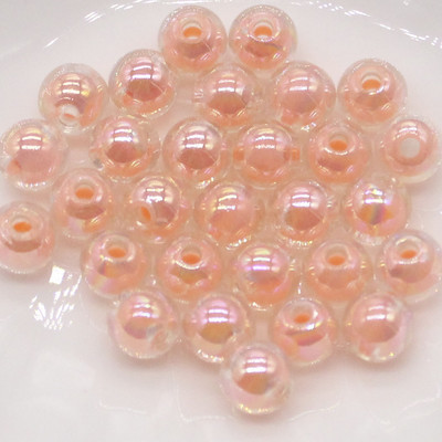 8/10 mm spalva AB pakabukai apvalūs akrilo karoliukai laisvi tarpiniai karoliukai papuošalams gaminti „pasidaryk pats“ rankų darbo apyrankių priedai