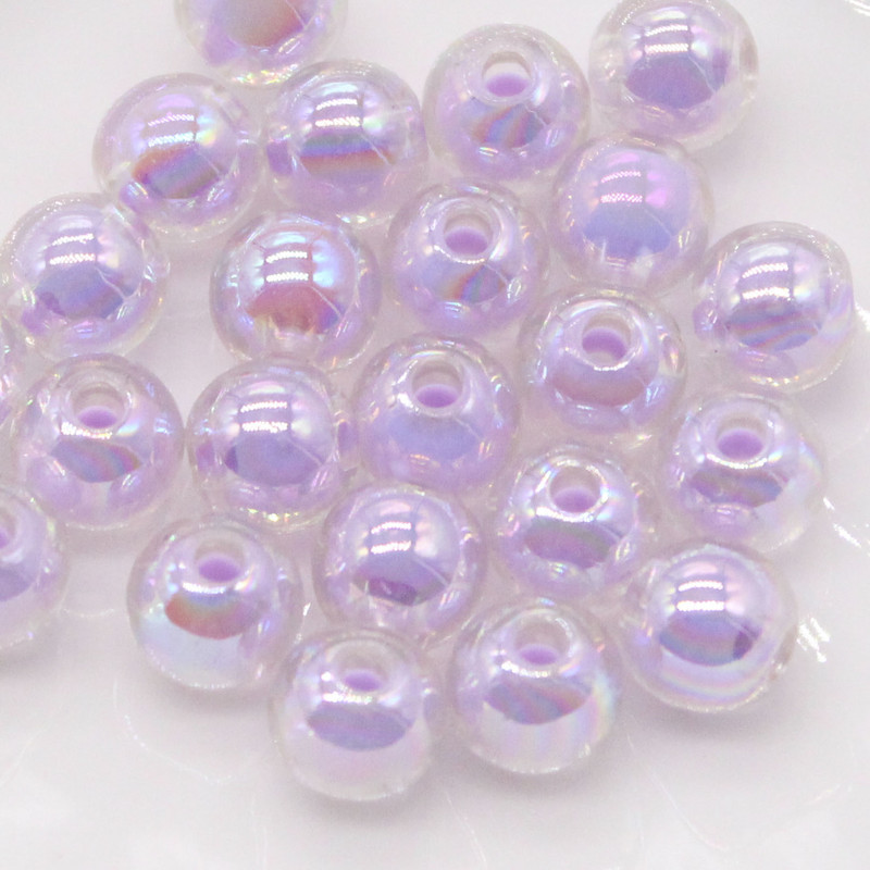 8/10 mm spalva AB pakabukai apvalūs akrilo karoliukai laisvi tarpiniai karoliukai papuošalams gaminti „pasidaryk pats“ rankų darbo apyrankių priedai