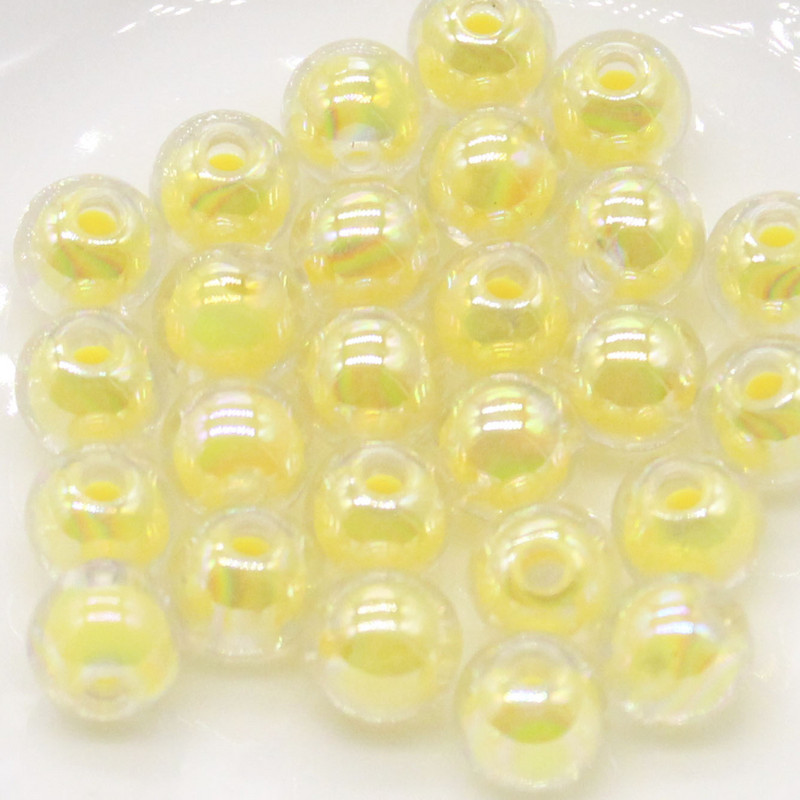 8/10 mm spalva AB pakabukai apvalūs akrilo karoliukai laisvi tarpiniai karoliukai papuošalams gaminti „pasidaryk pats“ rankų darbo apyrankių priedai