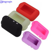 Jingyuqin αμφίδρομη θήκη σιλικόνης συναγερμού αυτοκινήτου για Starline E90/E60/E62 Ρωσικό τηλεχειριστήριο LCD μόνο κάλυμμα