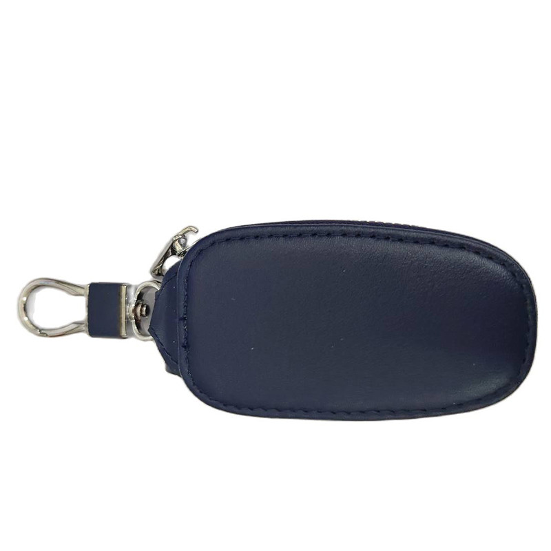 Husă pentru chei de mașină din piele Lanț de chei pentru mașină Suport pentru breloc Cârlig metalic și breloc Geanta cu fermoar Husă de protecție pentru telecomandă