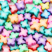 20/50/100db vegyes pillangós távtartó gyöngyök lapos kerek polimer agyaggyöngyök ékszerkészítéshez barkács karkötő kézzel készített kiegészítők