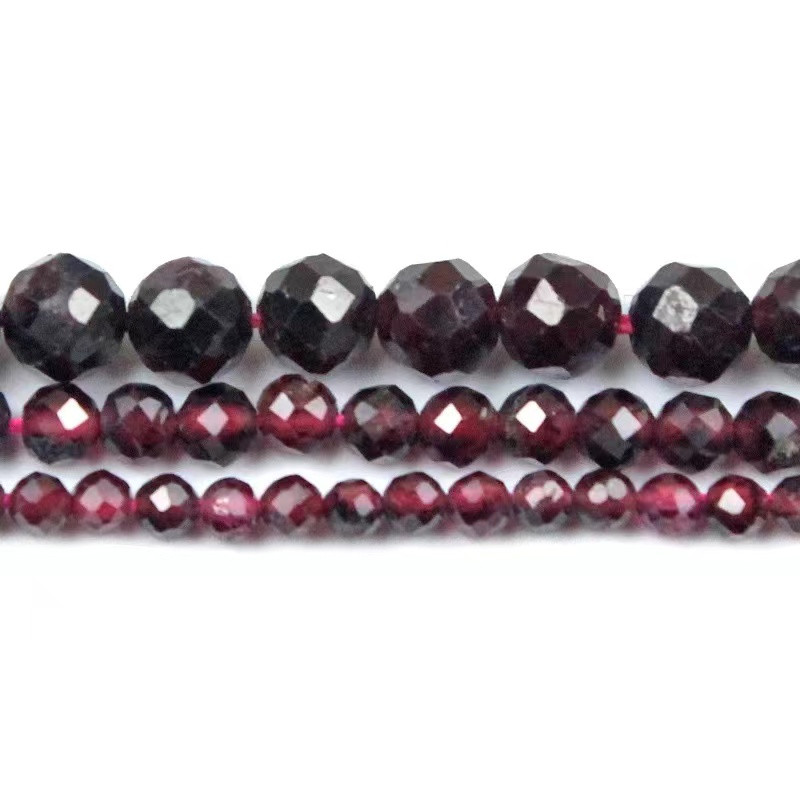 Naturaalse lihvitud granaatkivi 2/3/4 mm osaga lahtised helmed Väikesed ümmargused helmed ehete valmistamiseks DIY käevõru kõrvarõnga kaelakee