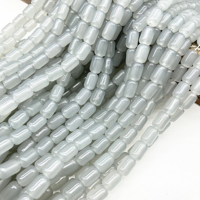 30τμχ 6*8mm Κυλινδρικές γυάλινες χάντρες Spacer Loose Charm Bead Jewelry Making Accessory #ZZ04