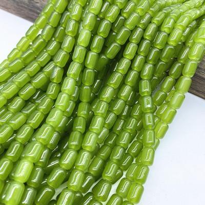 30τμχ 6*8mm Κυλινδρικές γυάλινες χάντρες Spacer Loose Charm Bead Jewelry Making Accessory #ZZ04