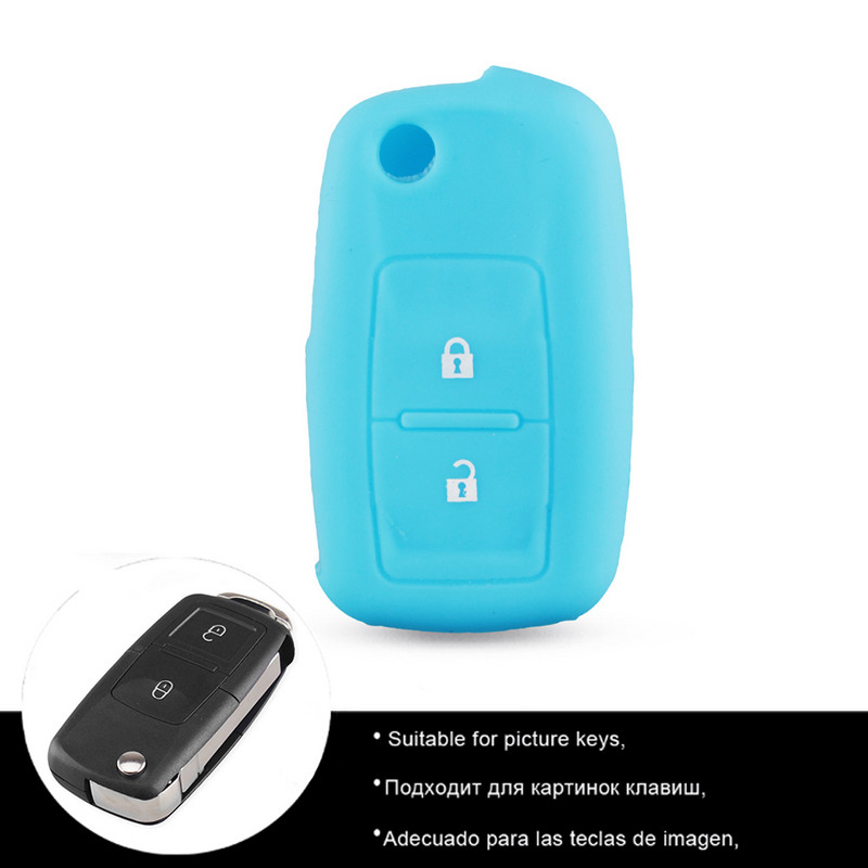 KEYYOU kuuma silikoonist auto võtmekaane korpus VW Golf Bora Jetta POLO Passat jaoks Skoda Octavia A5 Fabia jaoks SEAT Ibiza Leon jaoks