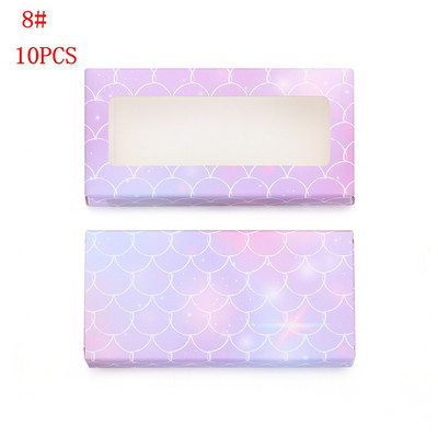 10 vnt didmeninė drugelių blakstienų pakavimo dėžutė lazerinis bronzinis popierius tuščios blakstienų dėžutės holografinės stačiakampės 25 mm blakstienų dėklas