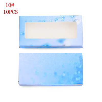 10 vnt didmeninė drugelių blakstienų pakavimo dėžutė lazerinis bronzinis popierius tuščios blakstienų dėžutės holografinės stačiakampės 25 mm blakstienų dėklas