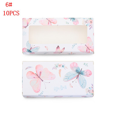 10 vnt didmeninė drugelių blakstienų pakavimo dėžutė lazerinis bronzinis popierius tuščios blakstienų dėžutės holografinės stačiakampės 25 mm blakstienų dėklas