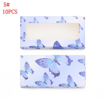 10 vnt didmeninė drugelių blakstienų pakavimo dėžutė lazerinis bronzinis popierius tuščios blakstienų dėžutės holografinės stačiakampės 25 mm blakstienų dėklas