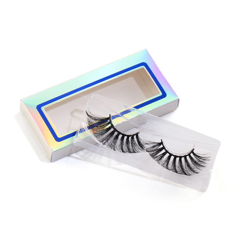 10 vnt didmeninė drugelių blakstienų pakavimo dėžutė lazerinis bronzinis popierius tuščios blakstienų dėžutės holografinės stačiakampės 25 mm blakstienų dėklas