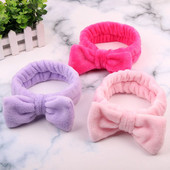 Βλεφαρίδες Extension Spa Facial Headband Ροζ Κόκκινο Χρώμα Headbands Headwear Hair Bands Wash Face Bow Hairbands for Women Girls