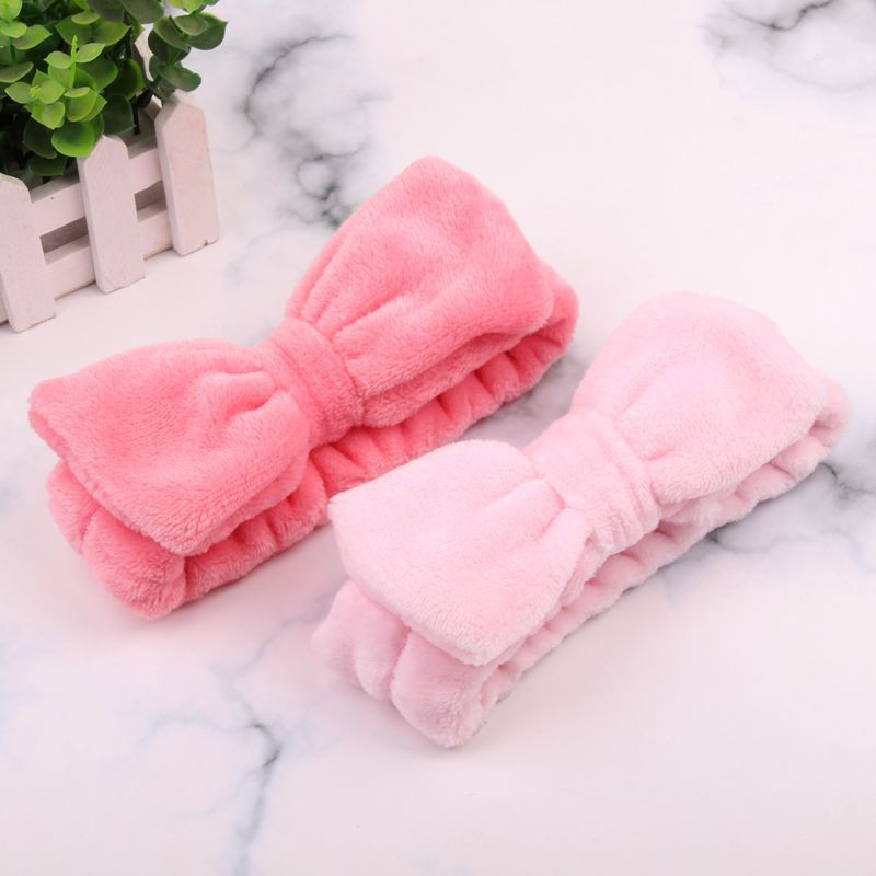 Βλεφαρίδες Extension Spa Facial Headband Ροζ Κόκκινο Χρώμα Headbands Headwear Hair Bands Wash Face Bow Hairbands for Women Girls