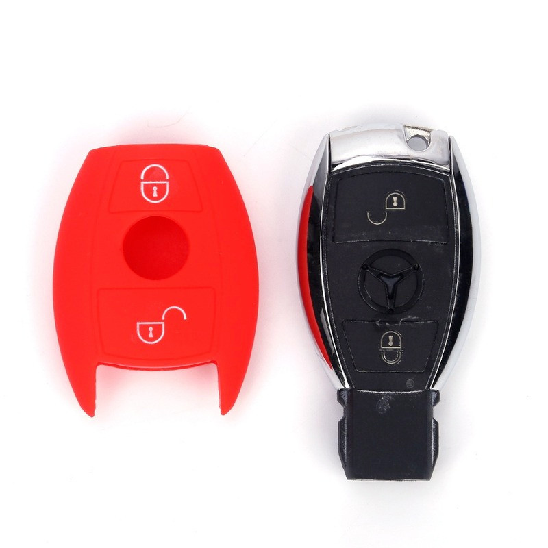 Szilikon autós kulcstartó burkolat Auto kulcsvédő bőrhéjtartó Mercedes Benz A Classe A180 A200 A260 CES CLK W214 W211 számára