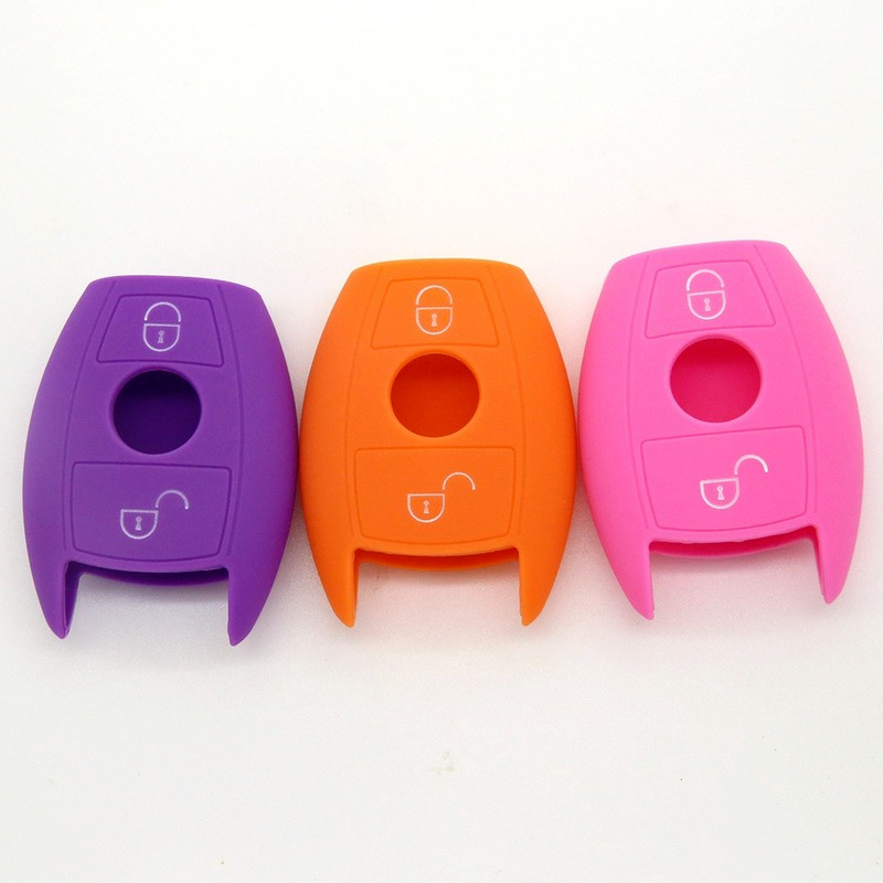 Szilikon autós kulcstartó burkolat Auto kulcsvédő bőrhéjtartó Mercedes Benz A Classe A180 A200 A260 CES CLK W214 W211 számára