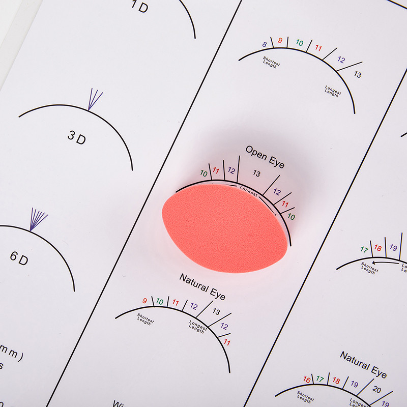 10 vnt. 2x4,5 cm akių formos pratimo kempinės Daugkartinio naudojimo blakstienų priauginimo pratimai pradedantiesiems pratimai Atsitiktinė spalva