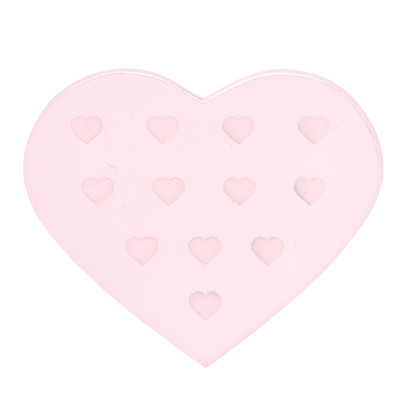 Ακρυλική παλέτα επέκτασης βλεφαρίδων Κρυστάλλινο γυαλί σε σχήμα καρδιάς Θήκη ψεύτικων βλεφαρίδων Διαφανής δίσκος κόλλας Αξεσουάρ μακιγιάζ