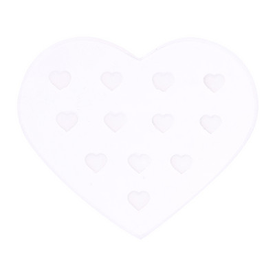 Ακρυλική παλέτα επέκτασης βλεφαρίδων Κρυστάλλινο γυαλί σε σχήμα καρδιάς Θήκη ψεύτικων βλεφαρίδων Διαφανής δίσκος κόλλας Αξεσουάρ μακιγιάζ